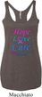 Ladies Thyroid Cancer Hope Love Cure Tri Blend Racerback