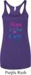 Ladies Thyroid Cancer Hope Love Cure Tri Blend Racerback