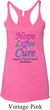 Ladies Thyroid Cancer Hope Love Cure Tri Blend Racerback