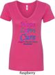 Ladies Thyroid Cancer Hope Love Cure V-Neck