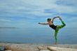Ladies Tie Dye Leggings - Moss Green
