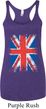 Ladies UK Flag Tanktop Union Jack Tri Blend Racerback Tank Top