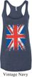 Ladies UK Flag Tanktop Union Jack Tri Blend Racerback Tank Top
