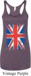 Ladies UK Flag Tanktop Union Jack Tri Blend Racerback Tank Top