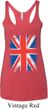 Ladies UK Flag Tanktop Union Jack Tri Blend Racerback Tank Top