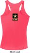 Ladies US Army Back Print Dry Wicking Racerback