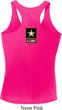 Ladies US Army Back Print Dry Wicking Racerback