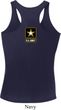 Ladies US Army Back Print Dry Wicking Racerback