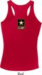 Ladies US Army Back Print Dry Wicking Racerback