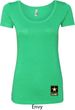 Ladies US Army Bottom Print Scoop Neck