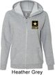 Ladies US Army Pocket Print Full Zip Hoodie