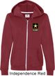 Ladies US Army Pocket Print Full Zip Hoodie