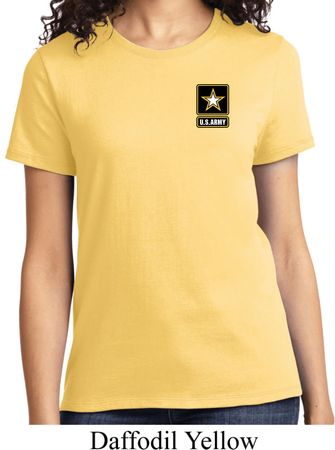 Ladies US Army Pocket Print T-shirt