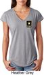Ladies US Army Pocket Print Tri Blend V-neck