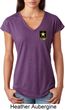 Ladies US Army Pocket Print Tri Blend V-neck