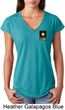 Ladies US Army Pocket Print Tri Blend V-neck