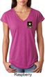 Ladies US Army Pocket Print Tri Blend V-neck