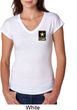 Ladies US Army Pocket Print Tri Blend V-neck