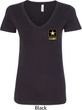 Ladies US Army Pocket Print V-neck Shirt