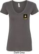 Ladies US Army Pocket Print V-neck Shirt