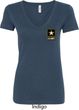 Ladies US Army Pocket Print V-neck Shirt