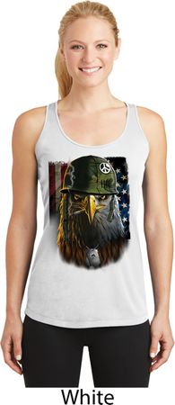 Ladies USA Tank Top American Eagle Dry Wicking Racerback