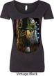 Ladies USA Tee American Eagle Scoop Neck