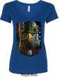 Ladies USA Tee American Eagle V-Neck Shirt
