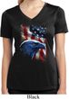 Ladies USA Tee American Icon Moisture Wicking V-neck