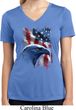 Ladies USA Tee American Icon Moisture Wicking V-neck