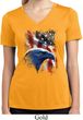 Ladies USA Tee American Icon Moisture Wicking V-neck