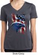 Ladies USA Tee American Icon Moisture Wicking V-neck