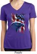 Ladies USA Tee American Icon Moisture Wicking V-neck