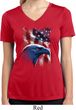 Ladies USA Tee American Icon Moisture Wicking V-neck
