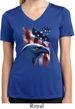 Ladies USA Tee American Icon Moisture Wicking V-neck