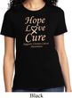 Ladies Uterine Cancer Awareness Hope Love Cure T-shirt