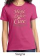 Ladies Uterine Cancer Awareness Hope Love Cure T-shirt