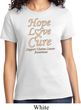 Ladies Uterine Cancer Awareness Hope Love Cure T-shirt