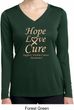 Ladies Uterine Cancer Hope Love Cure Dry Wicking Long Sleeve
