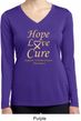 Ladies Uterine Cancer Hope Love Cure Dry Wicking Long Sleeve
