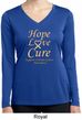 Ladies Uterine Cancer Hope Love Cure Dry Wicking Long Sleeve