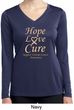 Ladies Uterine Cancer Hope Love Cure Dry Wicking Long Sleeve
