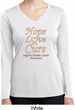 Ladies Uterine Cancer Hope Love Cure Dry Wicking Long Sleeve