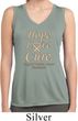 Ladies Uterine Cancer Hope Love Cure Dry Wicking Sleeveless Shirt