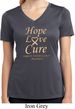 Ladies Uterine Cancer Hope Love Cure Dry Wicking V-neck