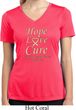 Ladies Uterine Cancer Hope Love Cure Dry Wicking V-neck