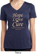 Ladies Uterine Cancer Hope Love Cure Dry Wicking V-neck