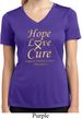 Ladies Uterine Cancer Hope Love Cure Dry Wicking V-neck