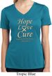 Ladies Uterine Cancer Hope Love Cure Dry Wicking V-neck