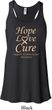 Ladies Uterine Cancer Hope Love Cure Flowy Racerback